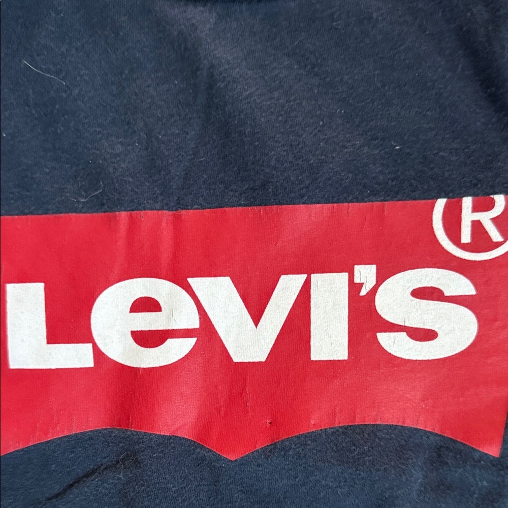Levi's Men's Navy T-Shirt with Red Logo - Picture 3 of 4